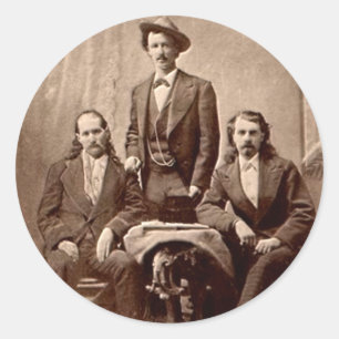 Adesivo Redondo Wild Bill Hickok - Texas Jack - Buffalo Bill