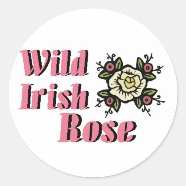 Adesivo Redondo Wild Irish Rosa (Frente)