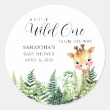 Wild One Giraffe Gender Neutral Baby Shower 