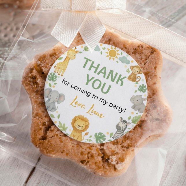 Adesivo Redondo Wild One Safari Birthday (Criador carregado)