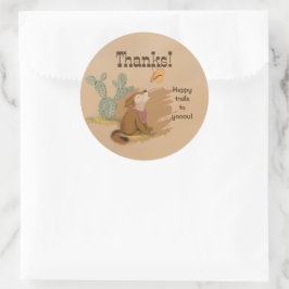 Adesivo Redondo Wild West Rustic Trails Cowboy