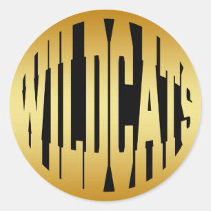ADESIVO REDONDO WILDCATS - OURO