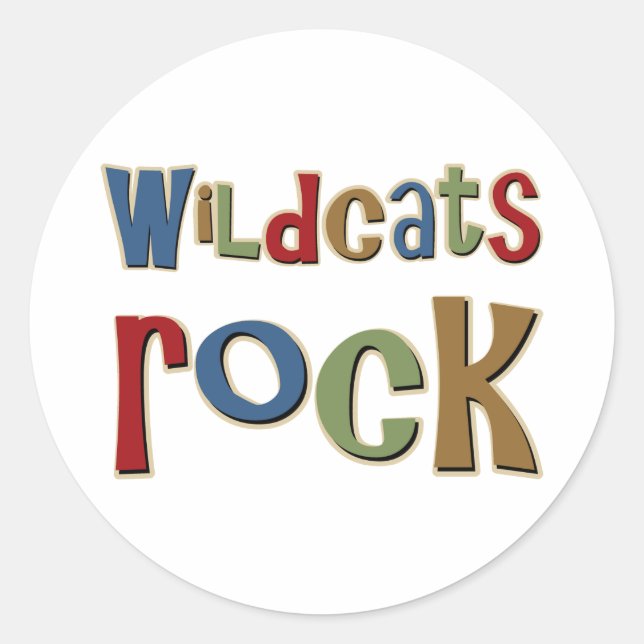 Adesivo Redondo Wildcats Rock (Frente)