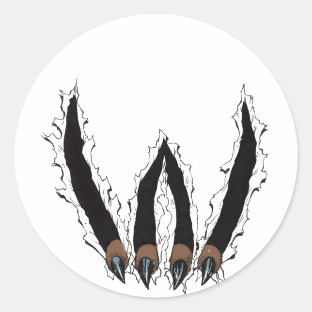 Adesivo Redondo Wildcats Sports Team Esportista Claw Passando - Al (Frente)