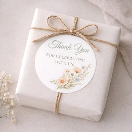 Adesivo Redondo Wildflower Garden Thank You