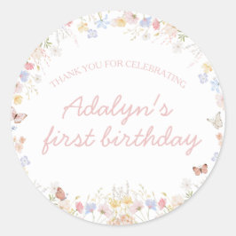 Adesivo Redondo Wildflower não é maravilhosa.