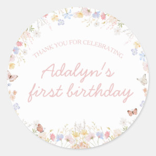 Adesivo Redondo Wildflower não é maravilhosa.