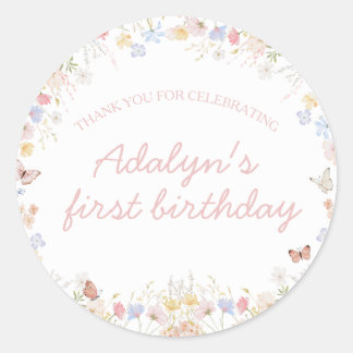 Adesivo Redondo Wildflower não é maravilhosa.