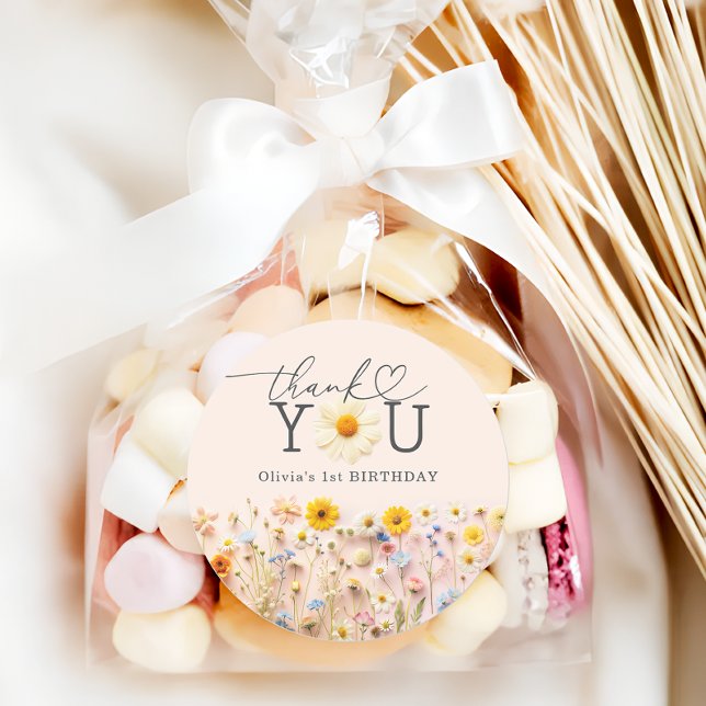 Adesivo Redondo Wildflower One First Party (Criador carregado)