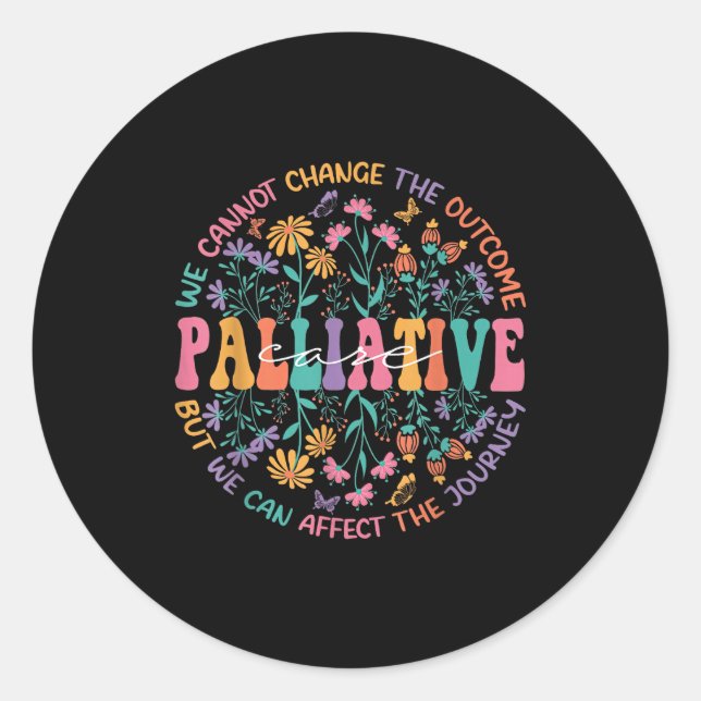 Adesivo Redondo Wildflower Palliative Care Nurse Ot Hosce Social W (Frente)