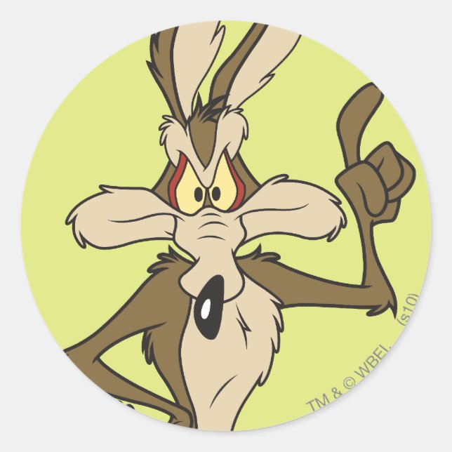 Adesivo Redondo WILE E. COYOTE™ - Altura de pé (Frente)