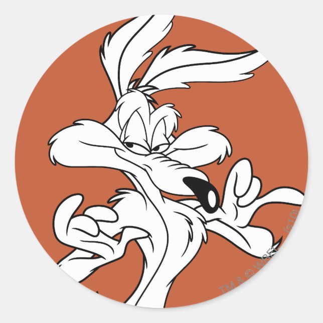 Adesivo Redondo WILE E. COYOTE™ Satisfeito (Frente)