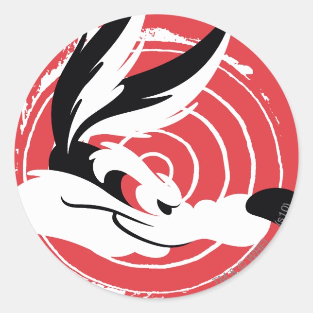 Adesivo Redondo WILE E. COYOTE™ Warner Bros. Apresenta poster (Frente)