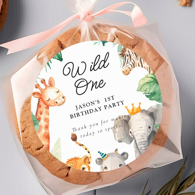 Adesivo Redondo Wille One Safari Birthday (Criador carregado)