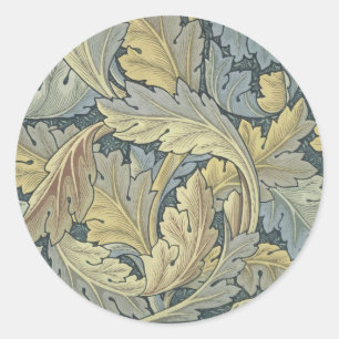 Adesivo Redondo William Morris Acanthus Deixa Arte Floral Nouveau
