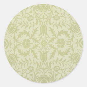 Adesivo Redondo William Morris Borage Wedding Soft Green