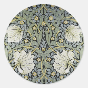 Adesivo Redondo William Morris - Design de Pimpernel Pattern