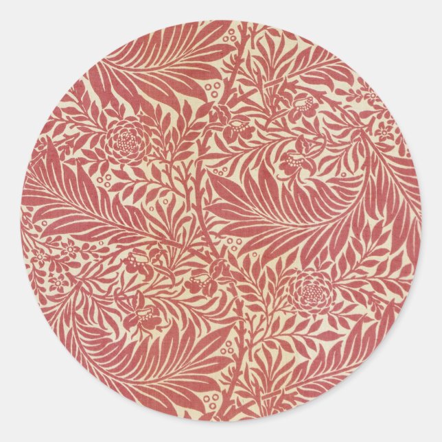 Adesivo Redondo William Morris Larkspur (Frente)