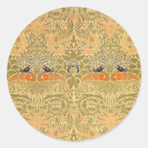 Adesivo Redondo William Morris Peacock & Dragon Arts & Artesanatos