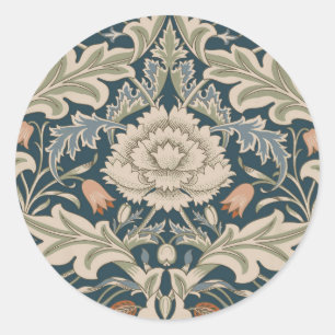 Adesivo Redondo William Morris Severn Floral Garden Flower Classic