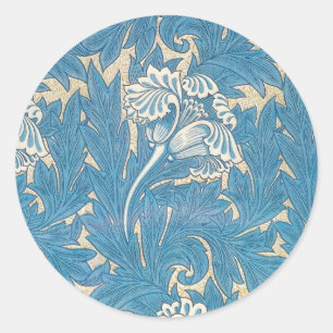 Adesivo Redondo William Morris Tulip - Sticker