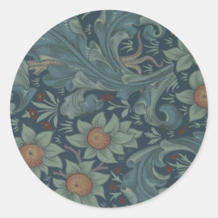 Adesivo Redondo William Morris Vintage Orchard Floral Design