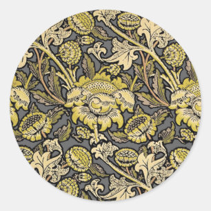 Adesivo Redondo William Morris Wey Floral Wallpaper