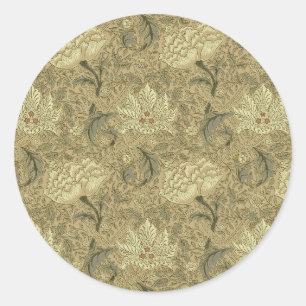 Adesivo Redondo William Morris Windrush Wallpaper Pattern