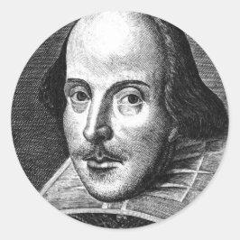 Adesivo Redondo William Shakespeare