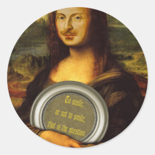 Adesivo Redondo William Shakespeare Parody
