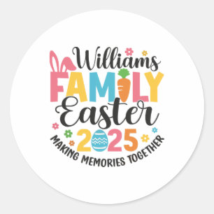 Adesivo Redondo Williams Páscoa Family Matching