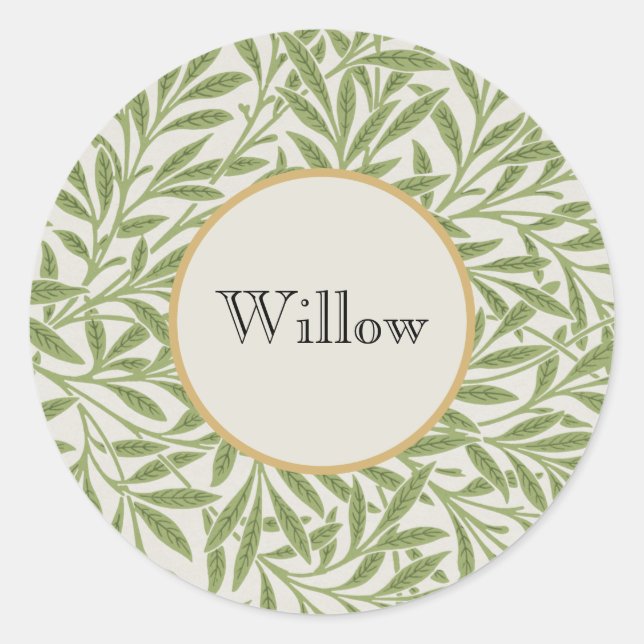 Adesivo Redondo Willow Boughs by William Morris (Frente)