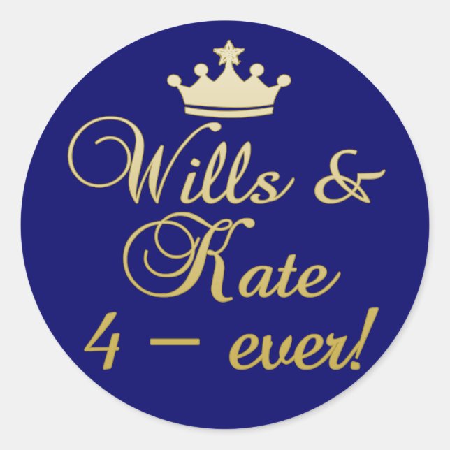 Adesivo Redondo Wills & Kate T-shirts, Mugs, presentes (Frente)