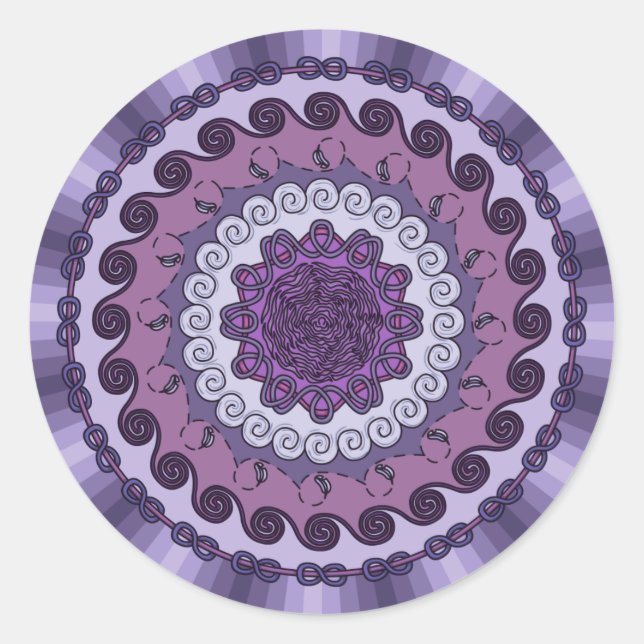 Adesivo Redondo Wind Mandala Sticker (Frente)