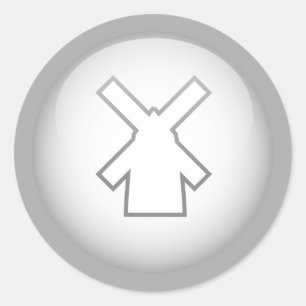 Adesivo Redondo Windmill Holandês