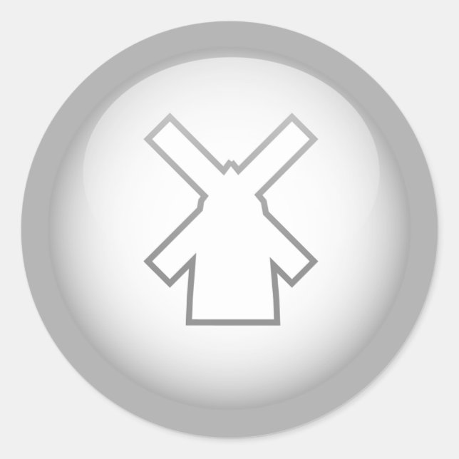 Adesivo Redondo Windmill Holandês (Frente)