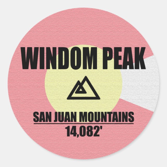 Adesivo Redondo Windom Peak (Frente)
