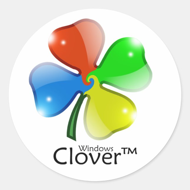 Adesivo Redondo Windows Clover Edition (Frente)