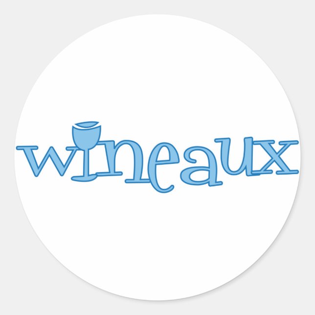Adesivo Redondo Wineaux (azul) (Frente)