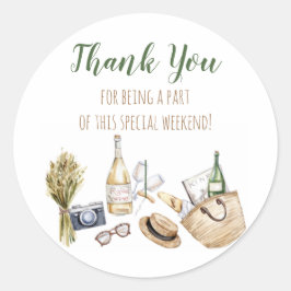 Adesivo Redondo Winery Girls Weekend Bachelorette