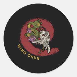 Adesivo Redondo Wing Chun Mial-Karate Chinês