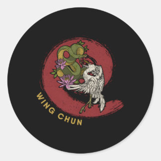 Adesivo Redondo Wing Chun Mial-Karate Chinês