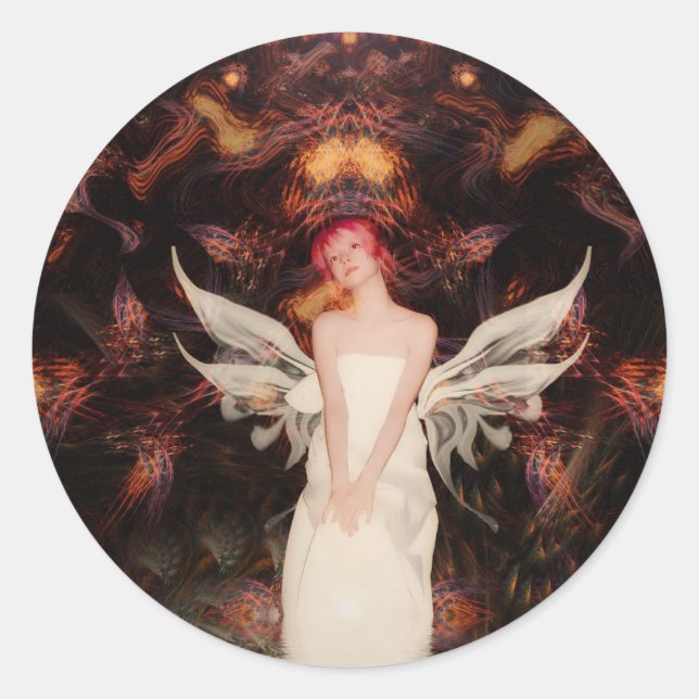 Adesivo Redondo Wings Sticker (Frente)