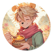 Winnie the Pooh Anime Cara V11 Sticker