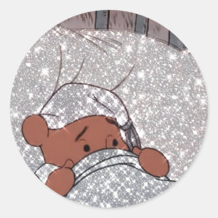 Adesivo Redondo Winnie the Pooh brilho