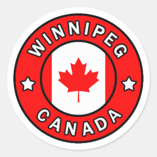 Adesivo Redondo Winnipeg Canadá