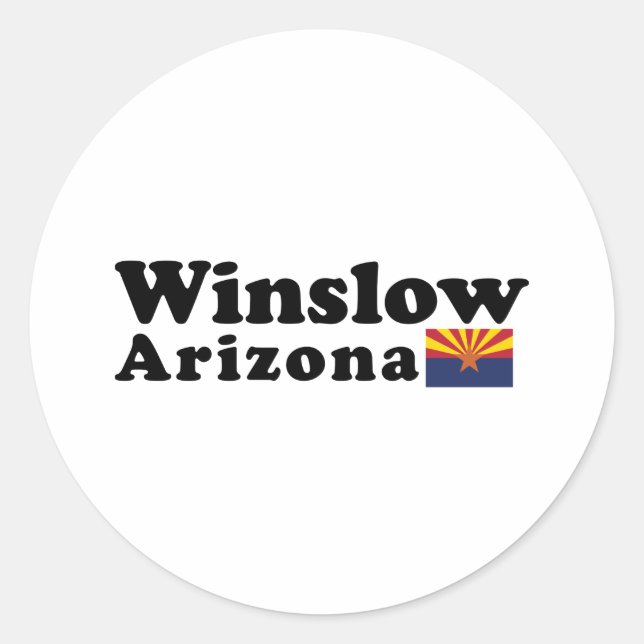 Adesivo Redondo Winslow, Arizona Sticker (Frente)