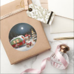 Adesivo Redondo Winter Chihuahua Caravan Christmas Adventure<br><div class="desc">Adotar a magia de uma noite de inverno nevada enquanto uma caravana desliza graciosamente através da paisagem iluminada pela lua. A beleza serena da neve escutadora e o brilho encantador da lua criam uma cena cativante,  prometendo uma aventura inesquecível de Natal cheia de calor,  alegria e memórias queridas.</div>