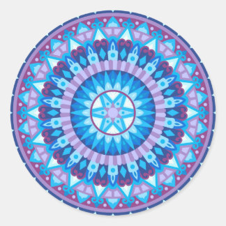 Adesivo Redondo Winter Mandala