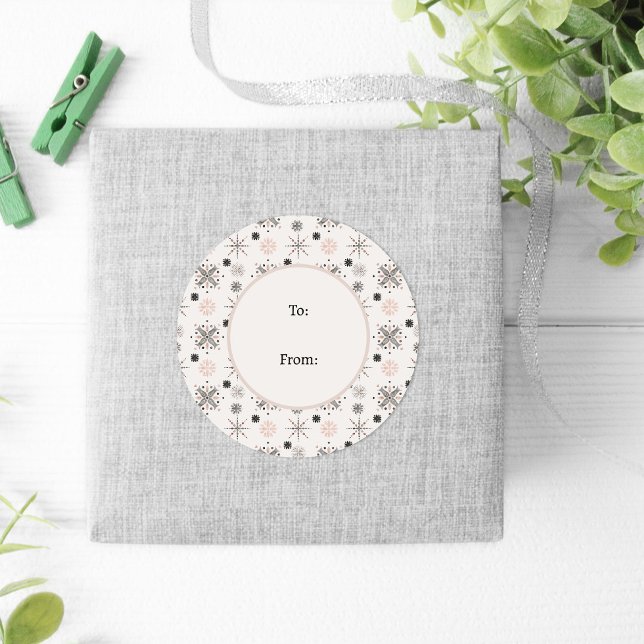 Adesivo Redondo Winter Nature Willife Nordic Christmas (Criador carregado)